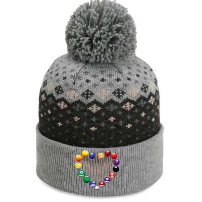 Lover Heart Billiard Pool Billiard Ball Billiard Player Gift Ideas For Fan The Baniff Cuffed Pom Beanie