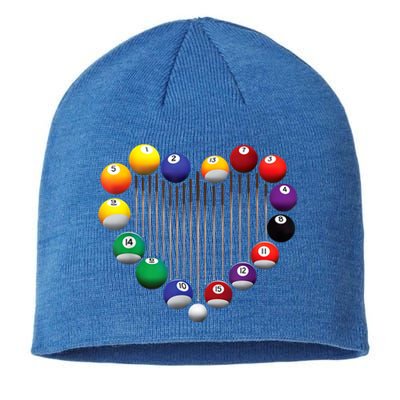 Lover Heart Billiard Pool Billiard Ball Billiard Player Gift Ideas For Fan Sustainable Beanie