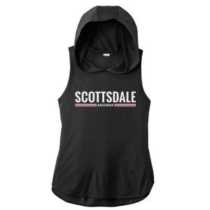 Loving Home City Scottsdale Arizona Ladies PosiCharge Tri-Blend Wicking Draft Hoodie Tank