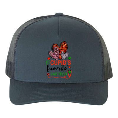 Leopard Heart Cupid's Favorite Lab Tech Valentines Day Meaningful Gift Yupoong Adult 5-Panel Trucker Hat