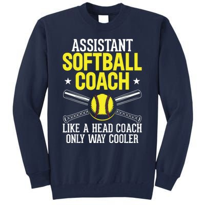 Like Head Coach But Cooler Softball Coach Trainer Assistant Tall Sweatshirt