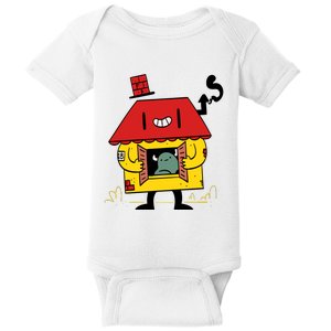 Little House Cute Monster House Baby Bodysuit