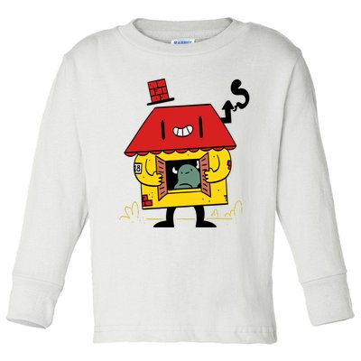 Little House Cute Monster House Toddler Long Sleeve Shirt