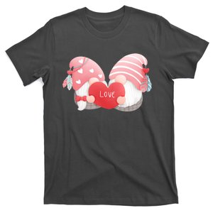 Love Heart Cute Gnome Valentine's Day T-Shirt