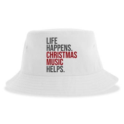 Life Happens Christmas Music Helps Sustainable Bucket Hat