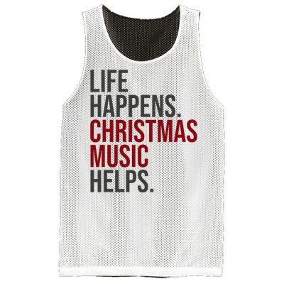 Life Happens Christmas Music Helps Mesh Reversible Basketball Jersey Tank