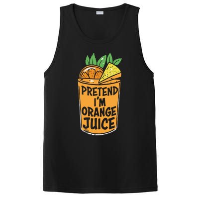 Lazy Halloween Costume Pretend Im Orange Juice, Funny Halloween Shirts PosiCharge Competitor Tank