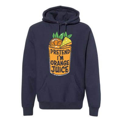 Lazy Halloween Costume Pretend Im Orange Juice, Funny Halloween Shirts Premium Hoodie