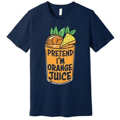 Lazy Halloween Costume Pretend Im Orange Juice, Funny Halloween Shirts Premium T-Shirt