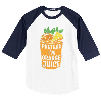 Lazy Halloween Costume Pretend Im Orange Juice, Funny Halloween Shirts Baseball Sleeve Shirt