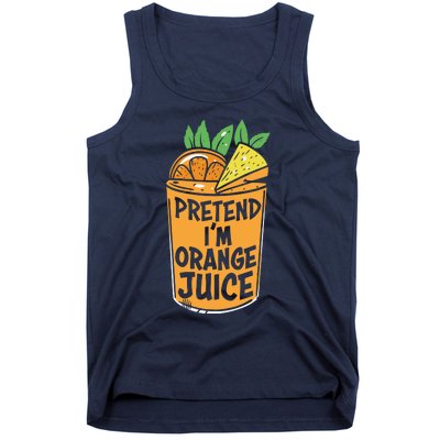 Lazy Halloween Costume Pretend Im Orange Juice, Funny Halloween Shirts Tank Top