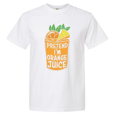 Lazy Halloween Costume Pretend Im Orange Juice, Funny Halloween Shirts Garment-Dyed Heavyweight T-Shirt