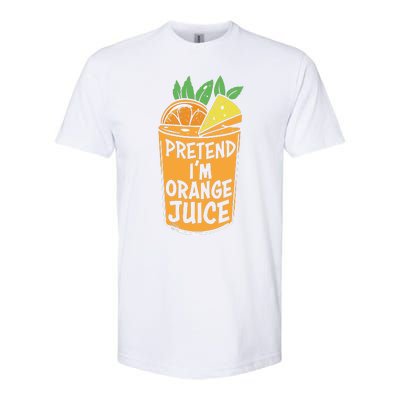 Lazy Halloween Costume Pretend Im Orange Juice, Funny Halloween Shirts Softstyle CVC T-Shirt