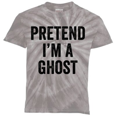 Lazy Halloween Costume Last Minute Gift Pretend I'm A Ghost Kids Tie-Dye T-Shirt