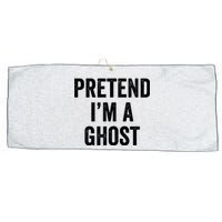 Lazy Halloween Costume Last Minute Gift Pretend I'm A Ghost Large Microfiber Waffle Golf Towel