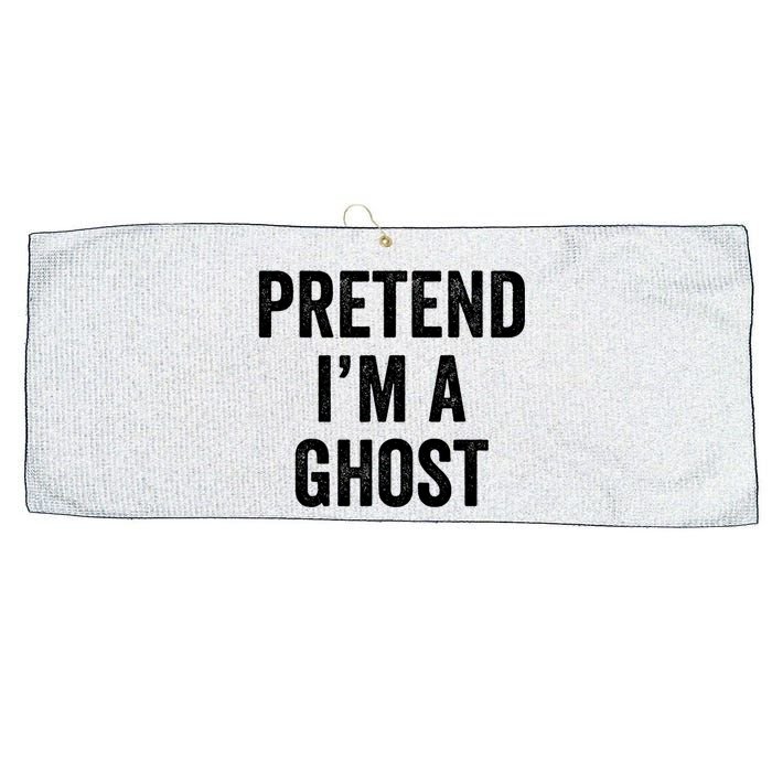 Lazy Halloween Costume Last Minute Gift Pretend I'm A Ghost Large Microfiber Waffle Golf Towel