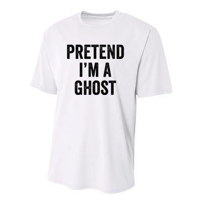 Lazy Halloween Costume Last Minute Gift Pretend I'm A Ghost Youth Performance Sprint T-Shirt