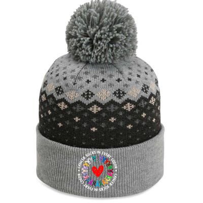 Love Hope Cure Cancer Awareness World Cancer Day Meaningful Gift The Baniff Cuffed Pom Beanie