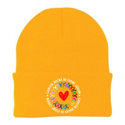 Love Hope Cure Cancer Awareness World Cancer Day Meaningful Gift Knit Cap Winter Beanie