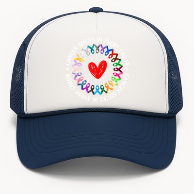 Love Hope Cure Cancer Awareness World Cancer Day Meaningful Gift Trucker Hat