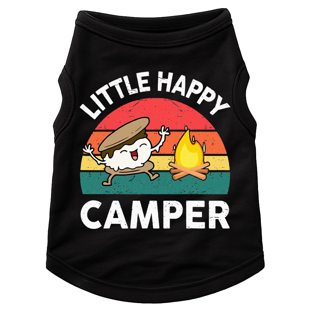 Little Happy Camper Funny Smore Camping Doggie Tank