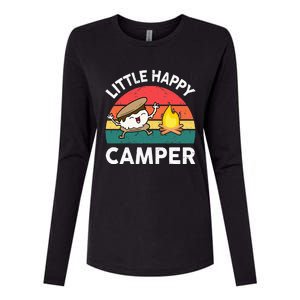 Little Happy Camper Funny Smore Camping Womens Cotton Relaxed Long Sleeve T-Shirt