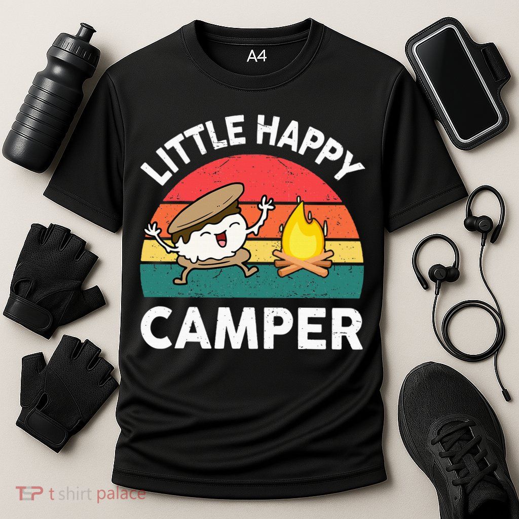 Little Happy Camper Funny Smore Camping Performance Shirt