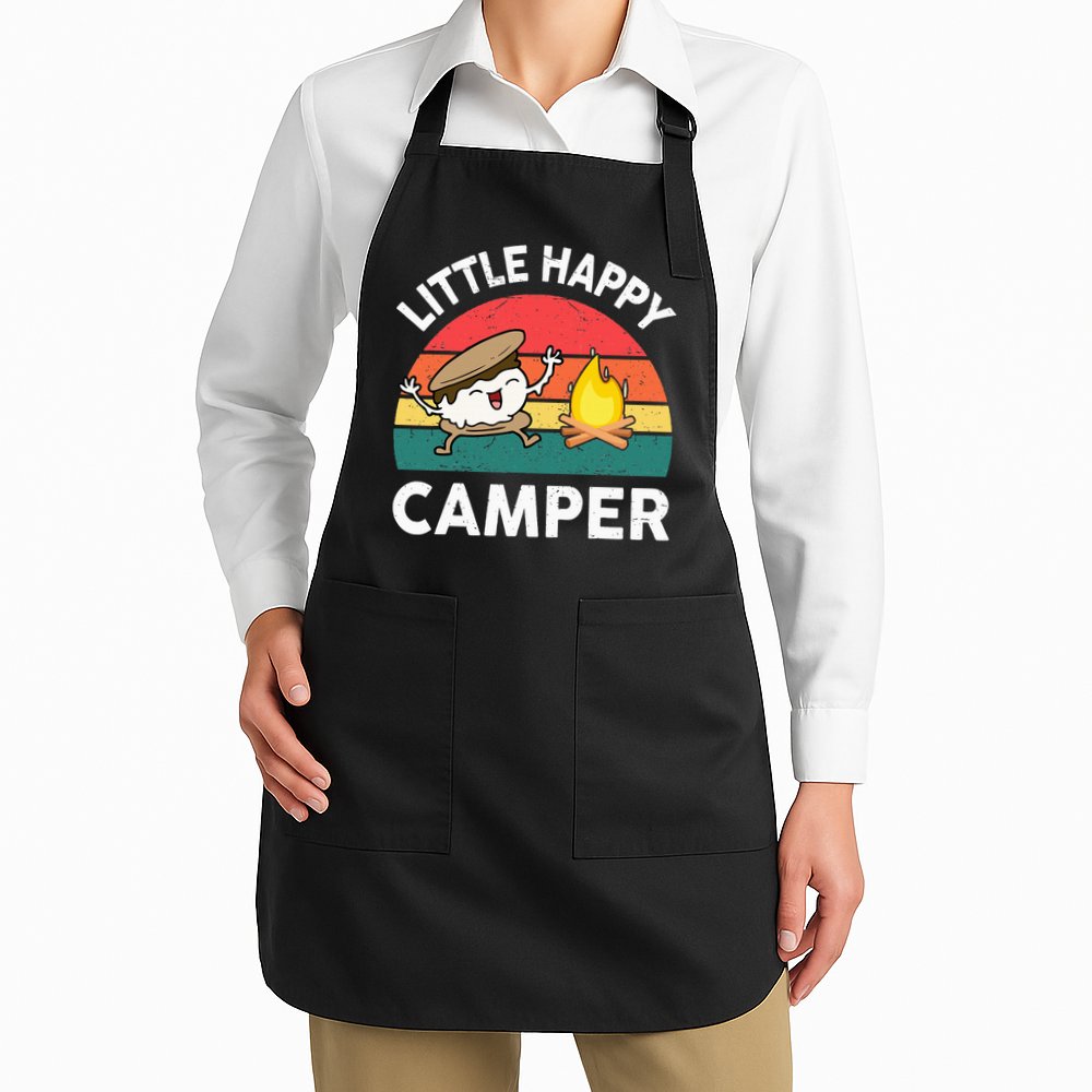 Little Happy Camper Funny Smore Camping Apron