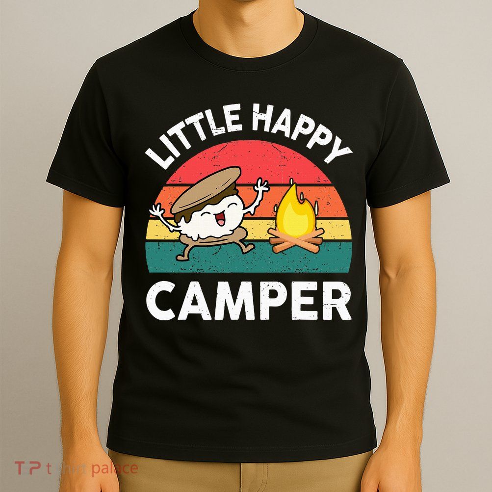 Little Happy Camper Funny Smore Camping T-Shirt