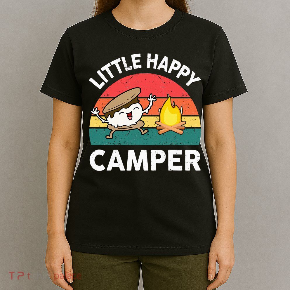 Little Happy Camper Funny Smore Camping T-Shirt
