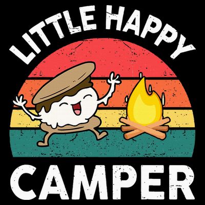 Little Happy Camper Funny Smore Camping T-Shirt