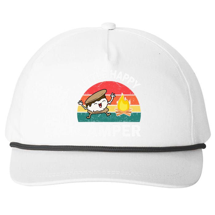 Little Happy Camper Funny Smore Camping Snapback Five-Panel Rope Hat