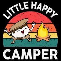 Little Happy Camper Funny Smore Camping Magnet