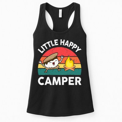 Little Happy Camper Funny Smore Camping Womens Tank Top