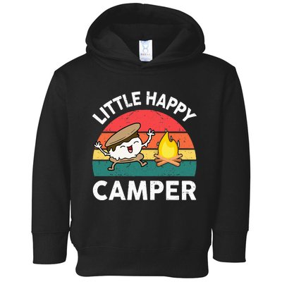 Little Happy Camper Funny Smore Camping Toddler Hoodie