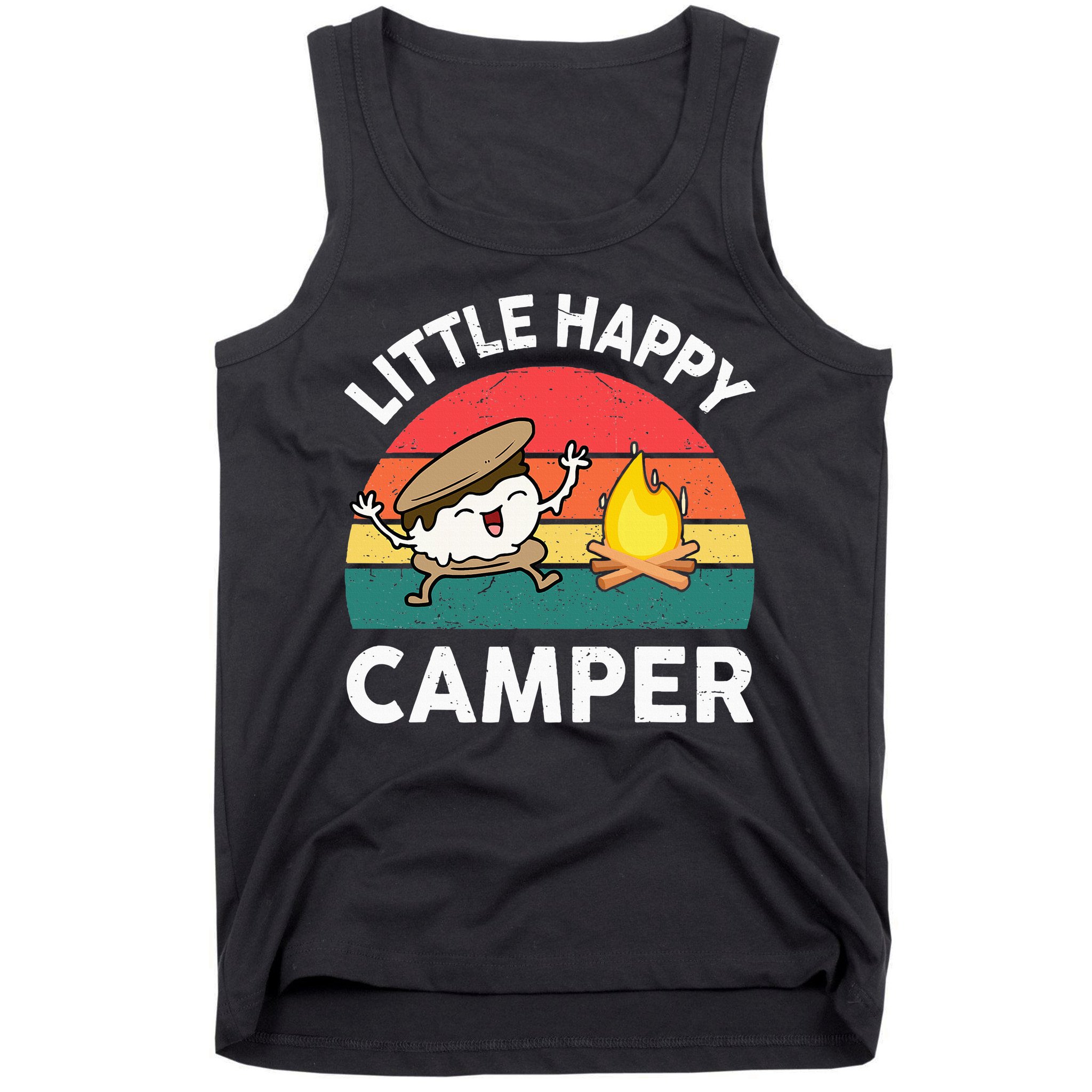 Little Happy Camper Funny Smore Camping Tank Top