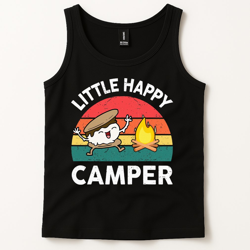 Little Happy Camper Funny Smore Camping Tank Top
