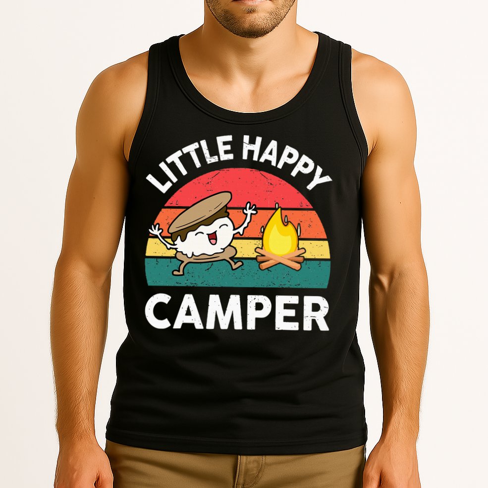 Little Happy Camper Funny Smore Camping Tank Top