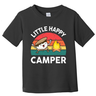 Little Happy Camper Funny Smore Camping Toddler T-Shirt