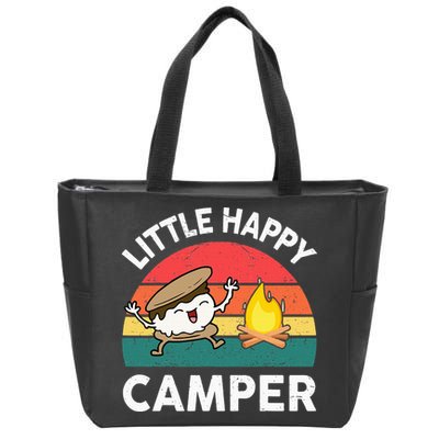 Little Happy Camper Funny Smore Camping Zip Tote Bag