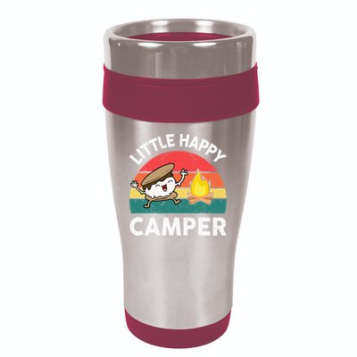 Little Happy Camper Funny Smore Camping 16oz Travel Tumbler