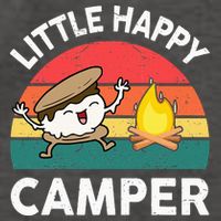 Little Happy Camper Funny Smore Camping Vector Backpack