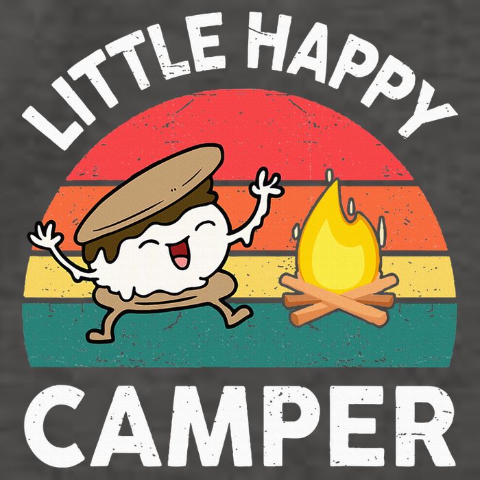 Little Happy Camper Funny Smore Camping Vector Backpack