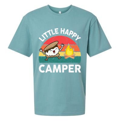 Little Happy Camper Funny Smore Camping Sueded Cloud Jersey T-Shirt