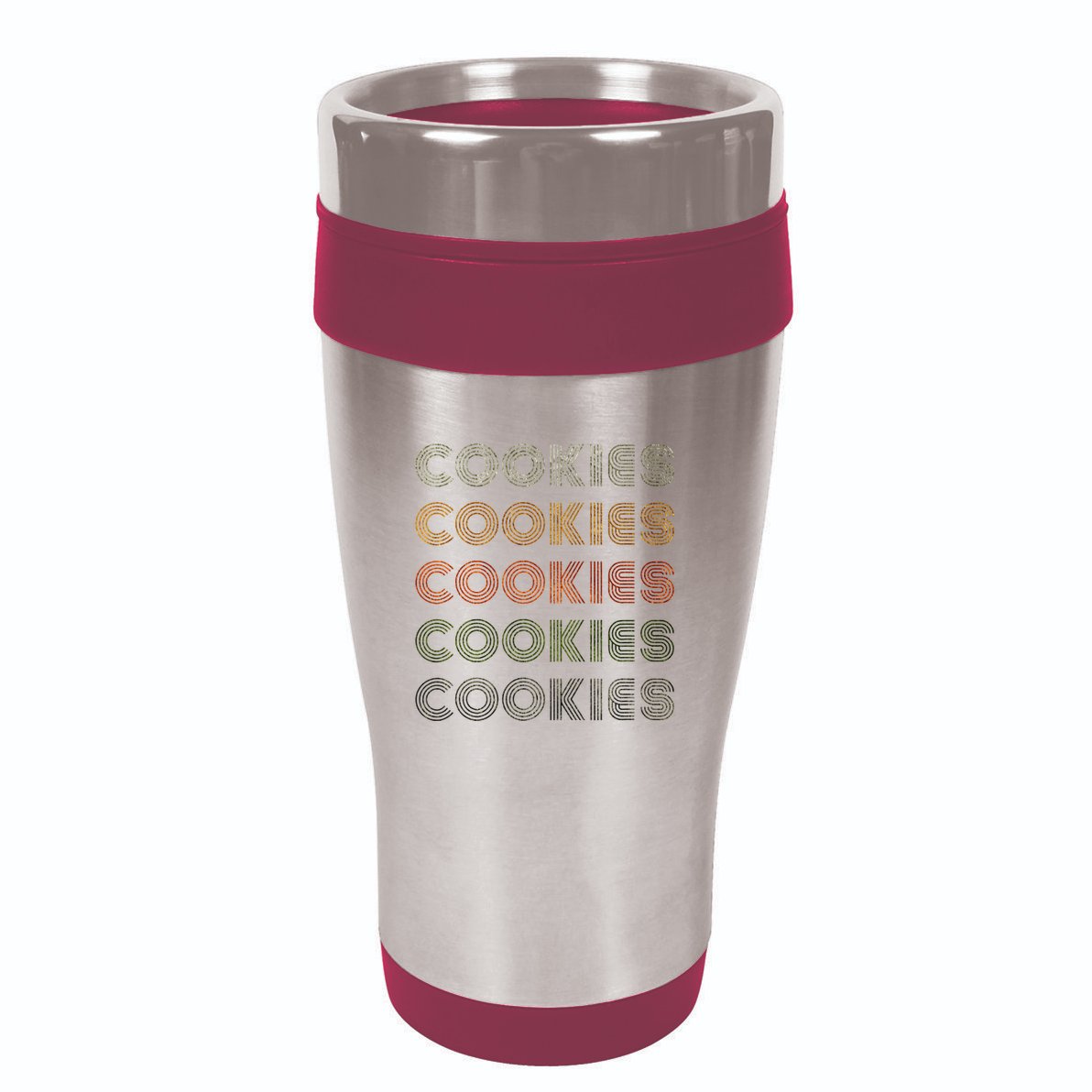 Love Heart Cookies Grunge Vintage Style Black Cookies 16oz Travel Tumbler