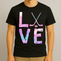Love Hockey Color Design T-Shirt