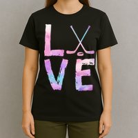 Love Hockey Color Design T-Shirt