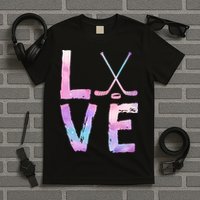Love Hockey Color Design T-Shirt