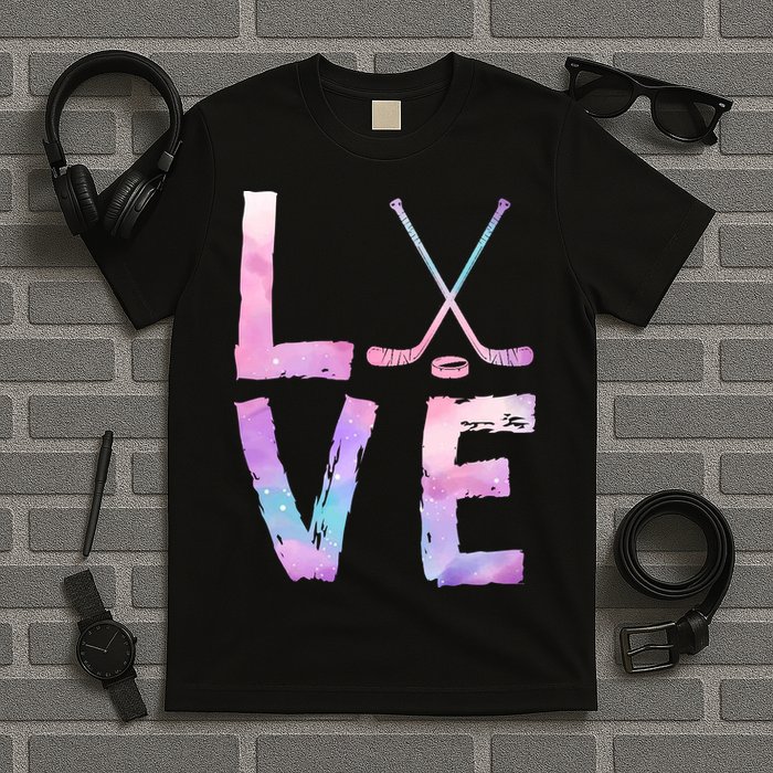 Love Hockey Color Design T-Shirt