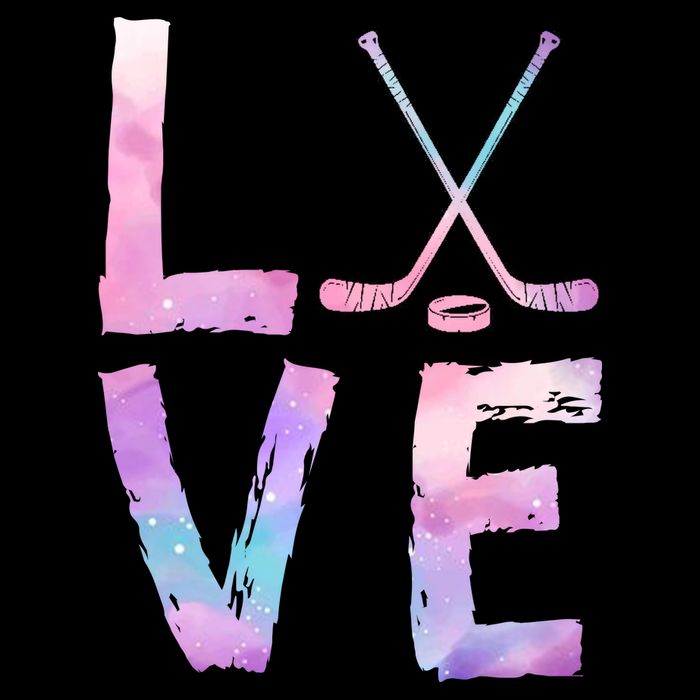 Love Hockey Color Design T-Shirt